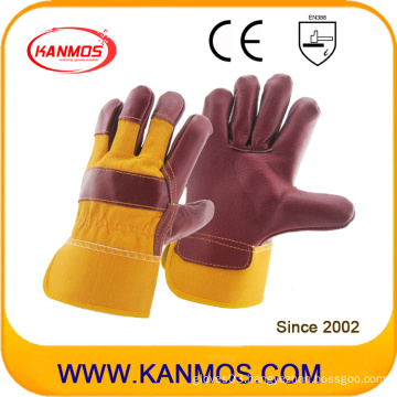 Red Furniture Cowhide Leather Industrial Hand Safety Work Gloves (310043)